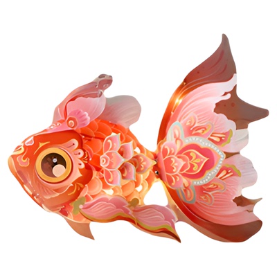 端午节玲珑鱼灯锦鲤金鱼灯笼手工