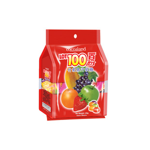 cocoaland一百份进口什果果汁软糖lot100分水果儿童圣诞糖果零食