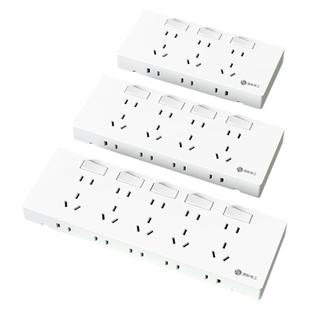 国际电工连体超薄明装拓展插座面板二十孔十五孔两开十孔明线明盒