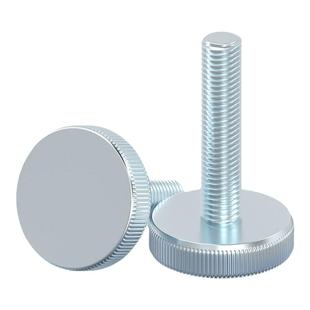 GB835镀锌平头滚花手拧螺丝钉大圆头扭手紧调节螺栓M3M4M5M6M8M10