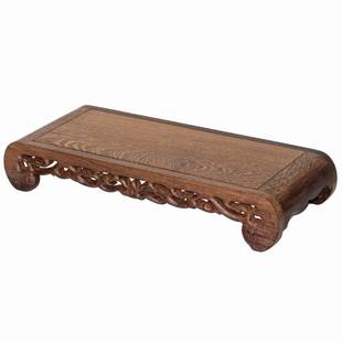 鸡翅木实木书卷底座工艺品摆件奇石花盆栽紫砂茶壶佛像长方形底座