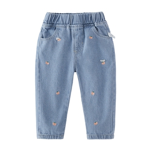 儿童牛仔裤春秋外穿女孩直筒裤宝宝春装女童春季裤子2026新款洋气