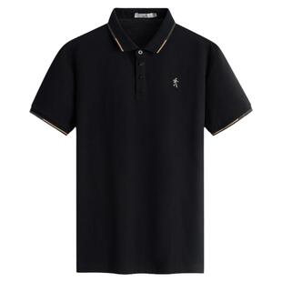 【纯棉】与狼共舞翻领短袖T恤男2024夏季新款商务通勤透气POLO衫