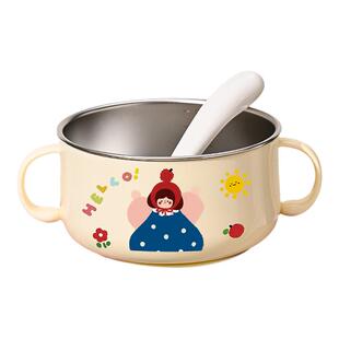 316L不锈钢儿童吃饭专用碗宝宝辅食碗食品级家用防摔带盖吸盘汤碗