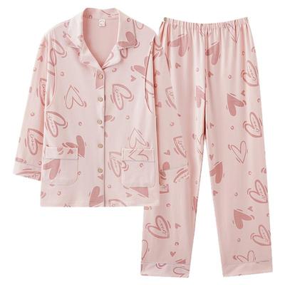 自带胸垫月子服纯棉长袖睡衣女春秋季孕妇产后哺乳喂奶怀孕期产妇