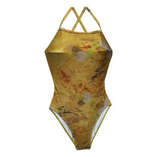 2025新款专业竞速泳衣女性感三角连体高级感绝美海边游泳衣游泳馆