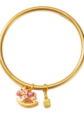 卡洛美旋转木马手镯女新款马到成功手链轻奢设计感精致百搭手饰品