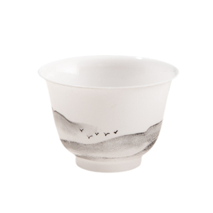 国风一次性功夫茶杯耐高温加厚防烫家用办公品茗杯带收纳杯架商用