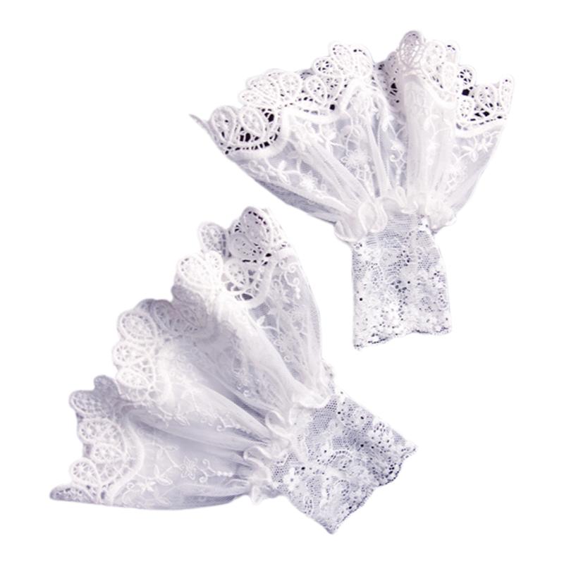 超仙~睫毛蕾丝假袖子毛衣大衣装饰假袖口韩版百搭袖套手套衬衫袖