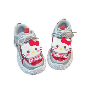 女童运动鞋冬季高颜值炸街银色老爹鞋幼儿童冬鞋轻便跑步软底鞋子