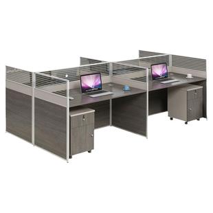 办公桌 简约现代职员桌四人位电脑桌椅组合2/4/6人屏风桌隔断卡位