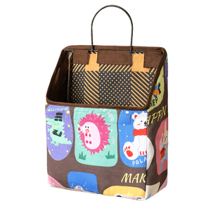 墙挂式短绒布艺收纳挂袋宿舍收纳神器超大容量床边门后悬挂储物袋