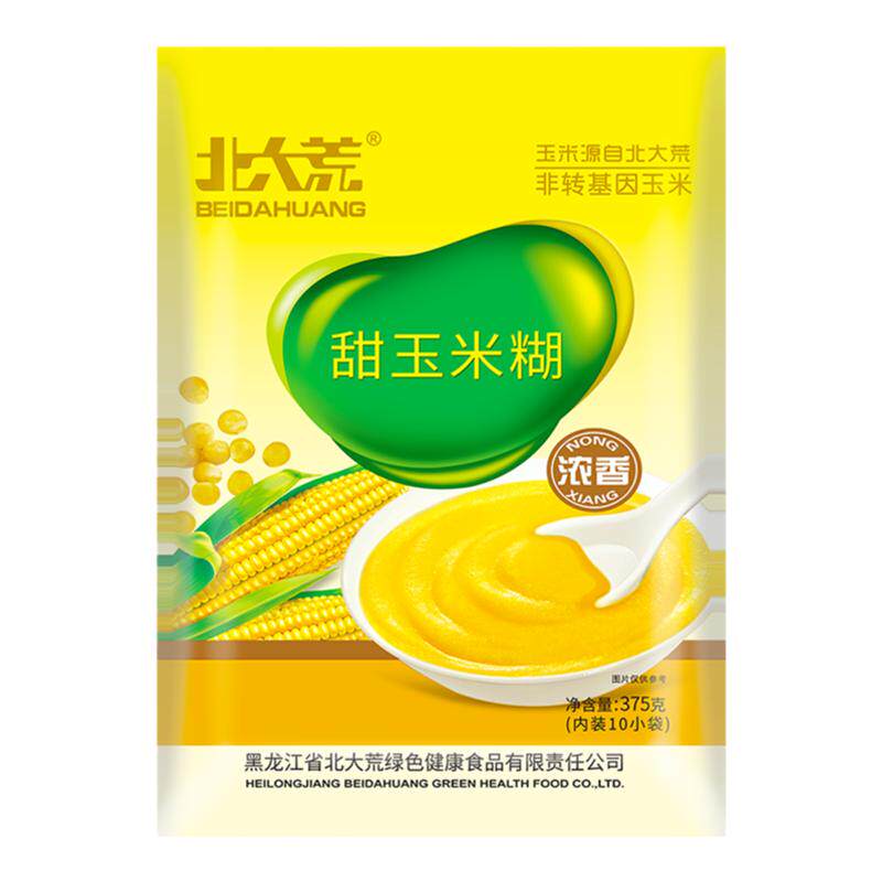 北大荒玉米糊原味甜味即食早餐速溶冲饮熟玉米粉粗粮代餐粥