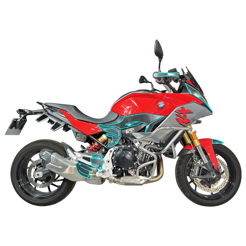 适用宝马F900XR碳纤维保护贴纸