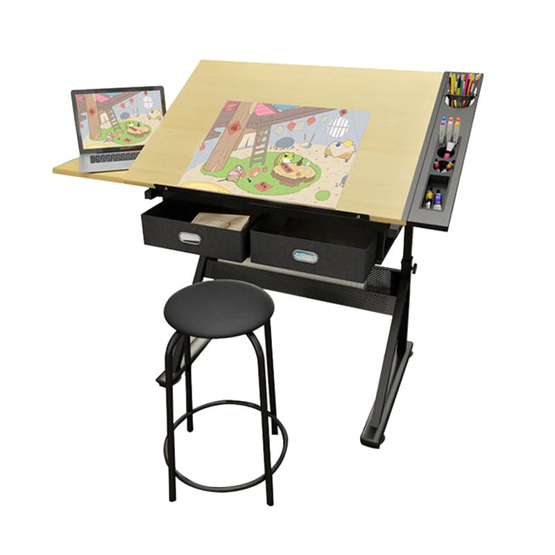 斜面升降绘画绘图书法书画画架画板画案书桌学习写字电脑桌工作台