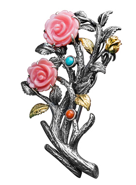 女王贝胸针两用情人节送老婆吊坠