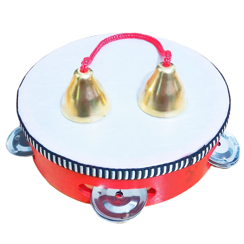 北舞蹈考级道具铃铛跳舞小铃小鼓二级幼儿园老师铃鼓手绢三件套
