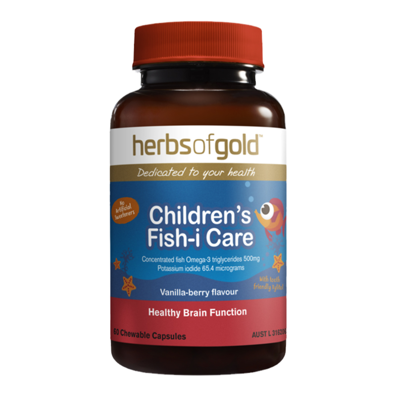 herbsofgold澳洲儿童鱼油补脑记忆力青少年好学习中考备考鱼肝油