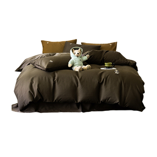 TeenieWeenie全棉华夫格床上四件套a类母婴纯棉被套床单四季通用