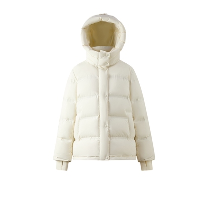 【90%鹅绒】PRICH时尚减龄连帽绗线羽绒服2025冬季新款保暖短款女