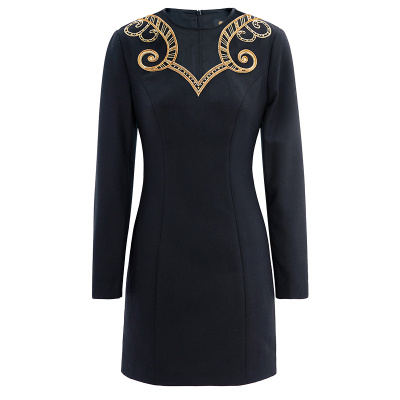 KODICE黑色羊毛连衣裙