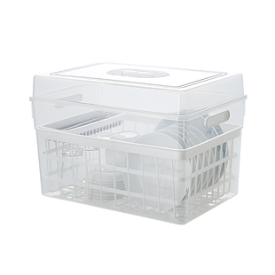 厨房碗碟收纳架带盖放餐具的碗箱碗架置物柜子家用沥水碗筷收纳盒