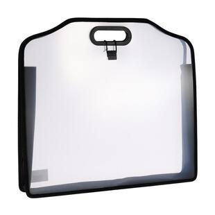 加厚A3立体透明文件袋大容量画册收纳袋手提试卷书本拎书袋8K办公档案袋海报绘画作品收集双层文件夹整理神器