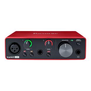 Focusrite福克斯特solo3/2i2/4i4四代录音直播K歌外置声卡有声书