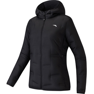 安踏氢羽绒轻薄无缝羽绒服女冬季新款短款连帽棉服轻量化运动外套