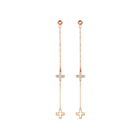 justgold鎮(zhèn)金店8分玫瑰色耳線