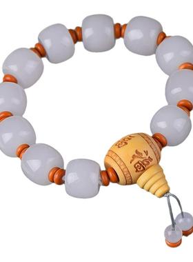 金丝玉老型珠手串情侣手串饰品款