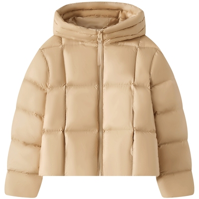 Marc O'Polo/MOP冬季新款时尚黑金短款保暖连帽羽绒服女士面包服