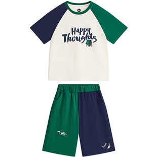 MQD童装男童卡通短袖套装夏季爆款儿童中大童短袖T恤短裤两件套