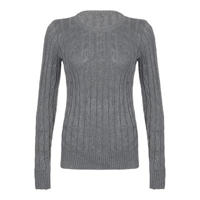 格雷miu系学院灰色正肩针织上衣