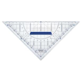 staedtler德国施德楼568 35透明几何三角板专业特种几何三角板绘图等腰三角尺16CM 22CM 带手柄高精度尺文具