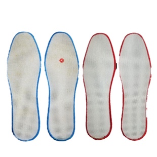 白底十字绣花鞋垫纯棉布空白防臭刺绣纯手工布料十字形平板鞋垫男