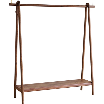 黑胡桃木衣帽架设计师款挂衣架