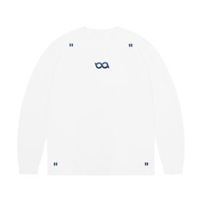 BIPOLAR渐变牙刷绣长袖T恤