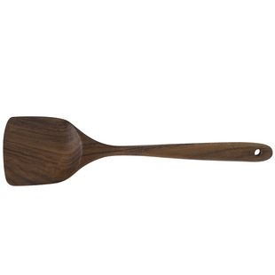 日式柚木实木耐高温长柄铲子不粘锅家用煎铲漏铲炒菜锅铲大汤勺子