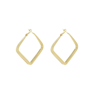 耳环2026年新款潮轻奢高级感欧美夸张大气菱形耳饰网红女大耳圈