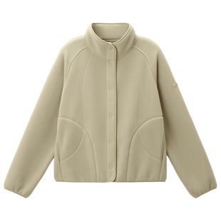 蕉下女士万粒绒外套秋新款摇粒绒短外套抓绒衣内胆户外防风薄外套