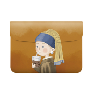 V-SION简约油画笔记本电脑包适用于华为matebook14寸保护套联想小新pro16苹果macbook15.6翻盖平板内胆包12寸