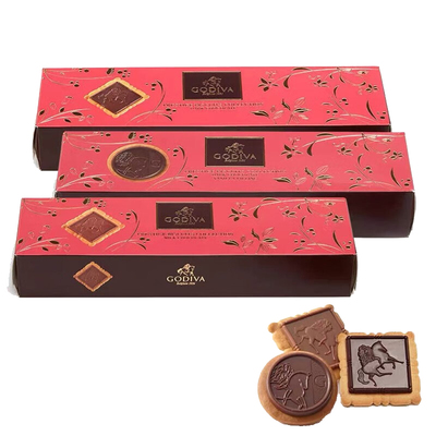 GODIVA歌帝梵牛奶黑巧克力饼干伴手礼物办公室下午茶高端儿童零食
