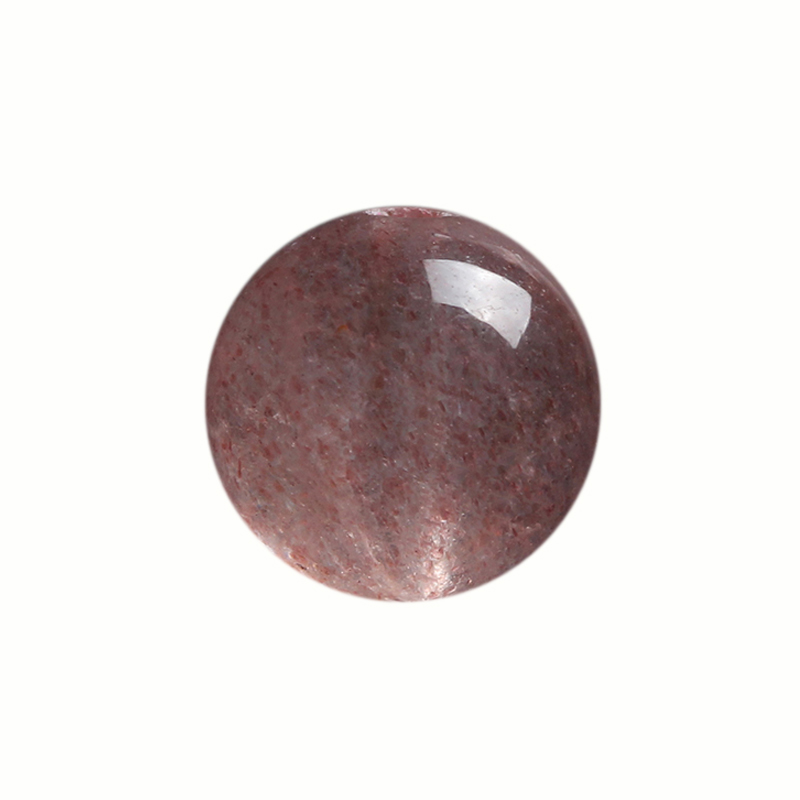 天然5A草莓晶散珠子半成品DIY手工饰品配件材料串珠单颗蔷薇晶