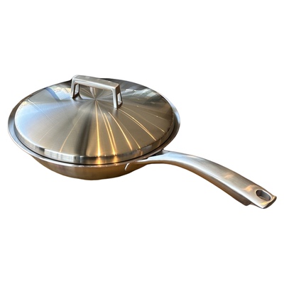 304不锈钢五层夹铜无涂层炒锅