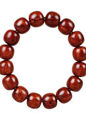 源缘双福印度小叶紫檀鸡血红手串