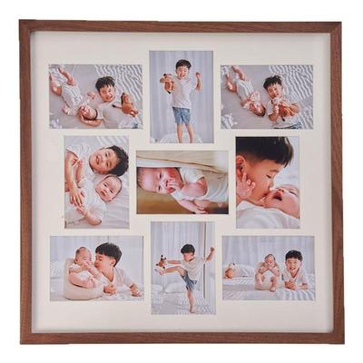 新中式实木56寸照片组合相框摆台