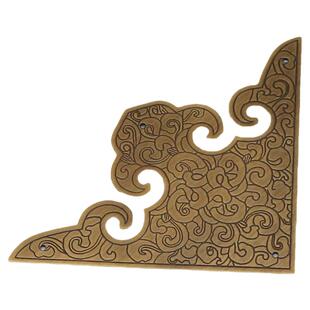 新中式仿古衣柜门纯铜雕花单面护角桌角房门装饰角片黄铜复古角花