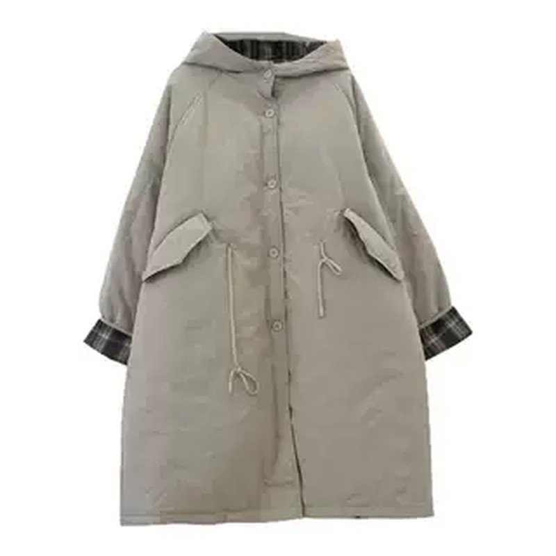 诺初孕妇装棉服女新款袄子时尚格子冬季棉衣收腰棉袄保暖外套加厚