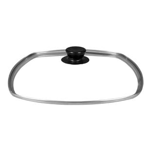 Lodge洛矶 美国进口圆形方形钢化玻璃锅盖10.5英寸方形玻璃盖